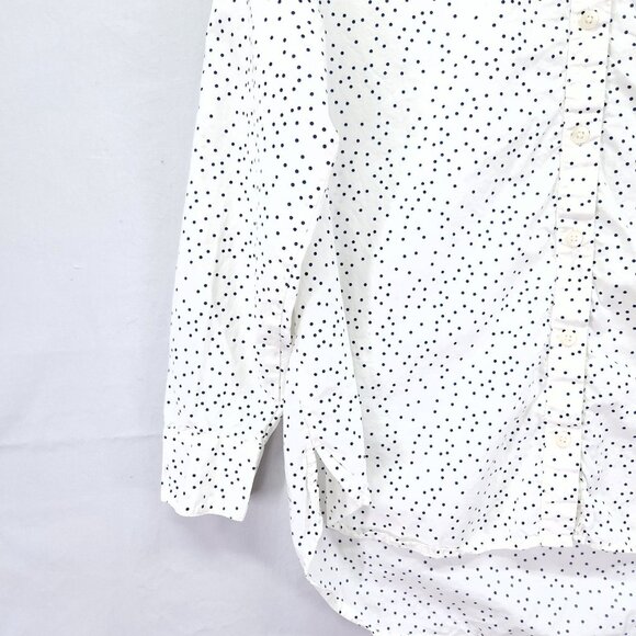 Madewell Shirt Womens Small Oversized Polka Dot Button Up Long Sleeve Top - Picture 11 of 15
